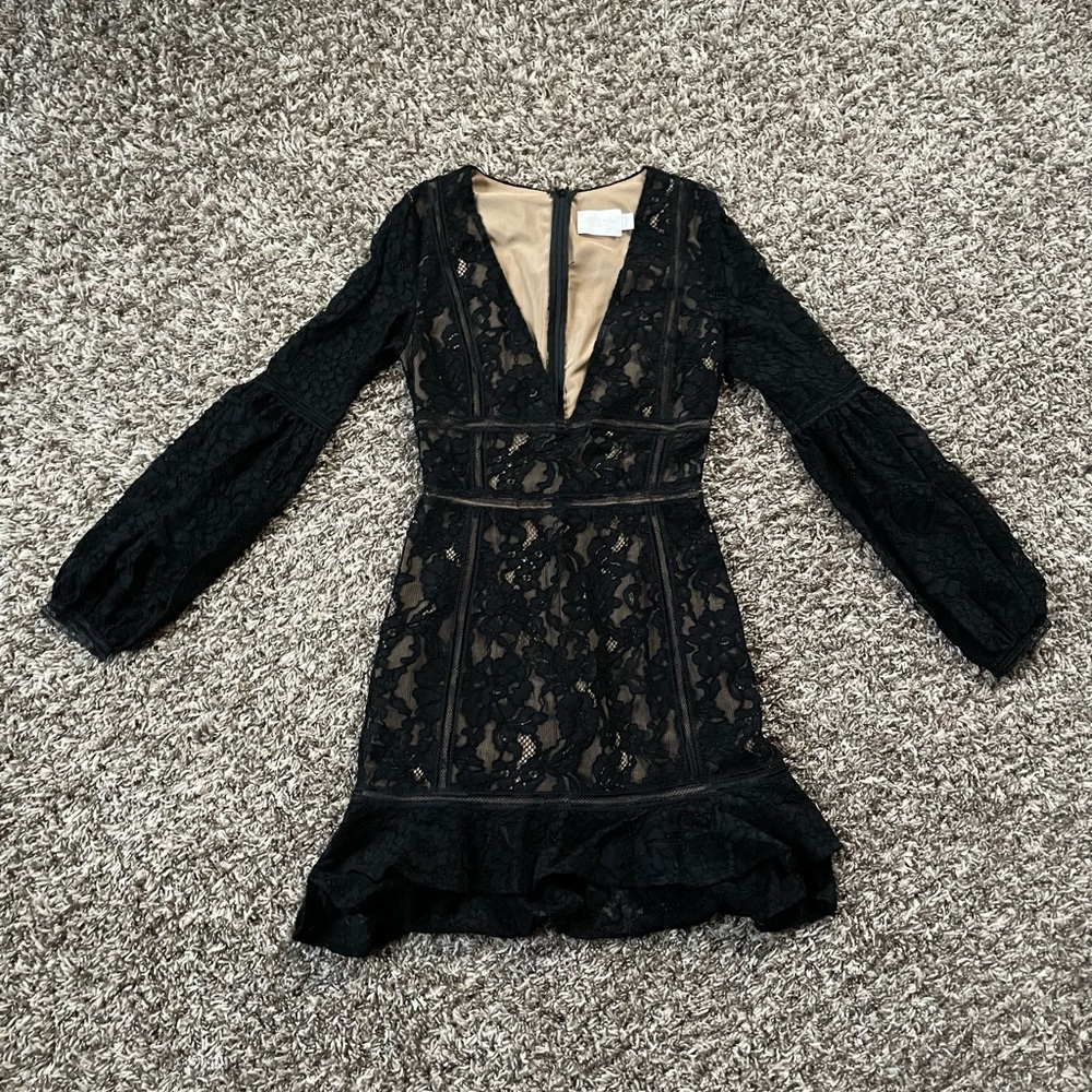 Elegant Black Lace Dress